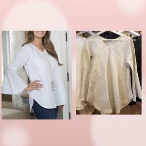 Felicity Linen Top - Flax